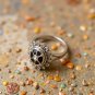 Handmade Designer Emamel ring, Brass silver plated ring, 7US Ring Size
