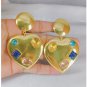 Colorful Cz gemstone Dangle earring, Heart Shape earring for women, Brassjewelry