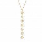 Seven Chakra charm Necklace, 22k Yellow gold plated necklace for women