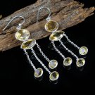 Pure 925 Sterling silver earring with Citrine stone dangle earring for wome