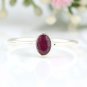 Natural Ruby Gemstone ring, Pure 925 Sterling silver ring for women wedding gift
