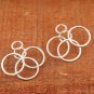 925 Silver plated Circle earring for women, Brass handmade jewelry, Gift jewelr