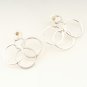 925 Silver plated Circle earring for women, Brass handmade jewelry, Gift jewelr