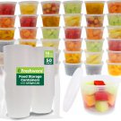 Freshware Food Storage Containers [50 Set] 16 oz Plastic Deli Containers with Lids,