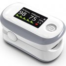 Pulse Oximeter, 4 Color OLED Display Oxygen Monitor Fingertip with 20 × Memory
