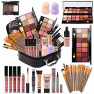 All in One Makeup Kit - 2X14 Eyeshadow Palette, Liquid Foundation, Eyeliner Pencils