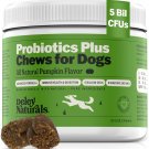 Deley Naturals Probiotics Plus Chews for Dogs, Gut Health Supplement,