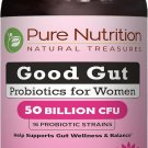 Pure Nutrition Good Gut Women's Probiotics 50 Billion CFU, 16 Strains | 60 Caps