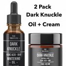 2Pk- Dark knuckle Skin Whitening Kojic Acid AHA lightening Bleaching Oil + Cream