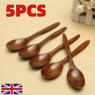 5X WOODEN SPOON 5PCS Bamboo KITCHEN COOKING Utensil TOOL SOUP TEASPOON SET - UK 5X WOODEN SPOON 5PCS Bamboo KITCHEN COOKING Utensil TOOL SOUP TEASPOON SET - UK