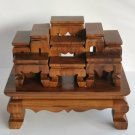 Small Altar Table for Home Decor or Meditation Brown Color Size 18 × 10 × 15 cm