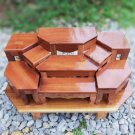 Wooden Altar Table for Home Decor Meditation Brown Color Free Decor Accessories