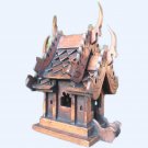 Thai Spirit House – Authentic Guardian Shrine for Home Decor Natural Brown Color Thai Spirit House – Authentic Guardian Shrine for Home Decor Natural Brown Color