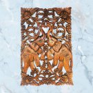 Handcrafted Wooden Elephant Wall Art – 30 x 45 CM Thai Style Home Decor Handcrafted Wooden Elephant Wall Art – 30 x 45 CM Thai Style Home Decor