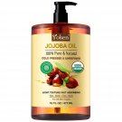 Organic Jojoba Oil 16oz USDA Certified 100 Percent Pure Cold Pressed for Hair Skin Face and Mixing Organic Jojoba Oil 16oz USDA Certified 100 Percent Pure Cold Pressed for Hair Skin Face and Mixing