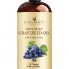Handcraft Blends Grapeseed Oil 16oz Cold Pressed Pure Natural Oil for Skin Hair and Massage