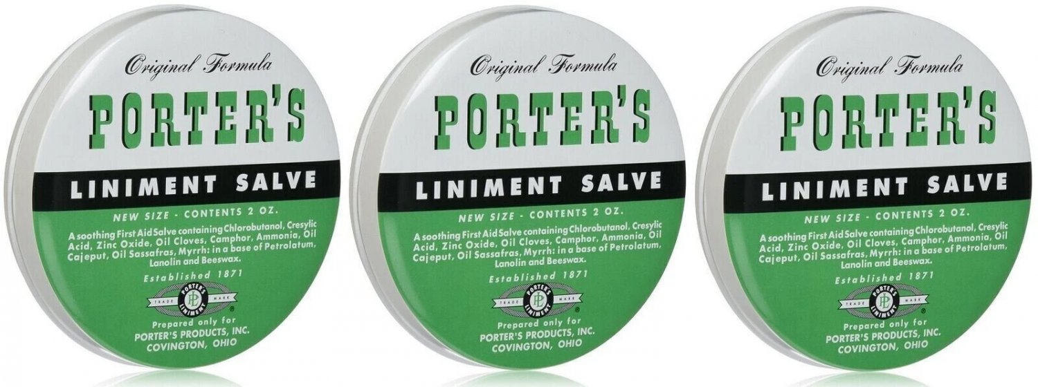 *3 Pack* Orginal Formula Porter's Liniment Salve 2oz each