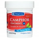 DE LA CRUZ 11% CAMPHOR OINTMENT PAIN RELIEVING RUB 2.5 OZ. Exp. 11/2027