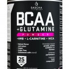 SASCHA FITNESS BCAA 4:1:1 + Glutamine, HMB, L-Carnitine & HICA – Grape Flavor, 362.5g