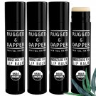 RUGGED & DAPPER Lip Balm for Men - Certified Organic + Natural Ingredients - 4 Pack