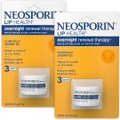 2 Pack Neosporin Lip Health Overnight Renewal Therapy White Petrolatum Lip Protectant/Moisturizer