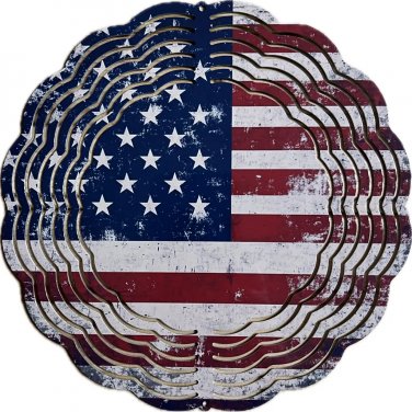 US Flag Wind Spinner