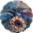 Hummingbird & Sunflower Metal Wind Spinner