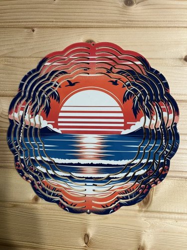 Tropical Sunset Wind Spinner