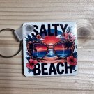 Salty Beach Sunset Sunglasses Keychain