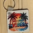 Summer Vibes Palm Tree Sunset Keychain
