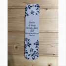 Philippians 4:13 Floral Metal Bookmark 8 Inches