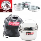 Zebra Stainless Steel 3 Pcs Pot & Pan Set Portable Camping and Travel with Bag Zebra Stainless Steel 3 Pcs Pot & Pan Set Portable Camping and Travel with Bag