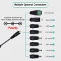 30W AC to DC Adapter 3V-12V 2A with 5V 2.1A USB Port 8 DC Plugs EU/US Plug