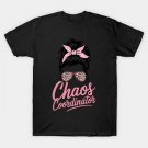 Chaos Coordinator Mom, Women, Leopard, Messy Bun Women'S Day T-Shirt Chaos Coordinator Mom, Women, Leopard, Messy Bun Women'S Day T-Shirt