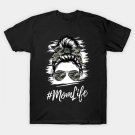 Mom Life Camo Sunglasses Bandana Bun Mothers Day T-Shirt