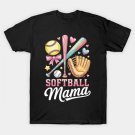 Softball Coquette Funny Mother'S Day T-Shirt
