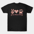 Peace Love Dogs Floral Dog Paw Dog Mom Cute Mother'S Day T-Shirt Peace Love Dogs Floral Dog Paw Dog Mom Cute Mother'S Day T-Shirt