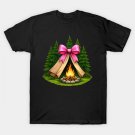 Coquette Bow Camper Mothers Day Camping Campfire Ribbon Mom T-Shirt Coquette Bow Camper Mothers Day Camping Campfire Ribbon Mom T-Shirt