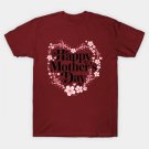 Happy Mother'S Day - Flowery Sakura Heart T-Shirt
