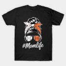 Mom Life Baseball Basketball Mom Messy Bun T-Shirt Mom Life Baseball Basketball Mom Messy Bun T-Shirt