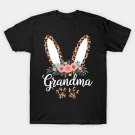 Mother'S Day Easter For Grandma Leopard Bunny Floral T-Shirt Mother'S Day Easter For Grandma Leopard Bunny Floral T-Shirt