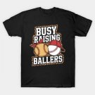 Busy Raising Ballers Softball And Baseball Leopard Print T-Shirt Busy Raising Ballers Softball And Baseball Leopard Print T-Shirt