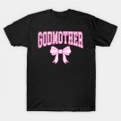 Retro Godmother Pink Coquette Bow Floral Team Matching Women T-Shirt Retro Godmother Pink Coquette Bow Floral Team Matching Women T-Shirt