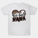 Nana Leopard Print Heart Ball Mom Mother'S Day T-Shirt