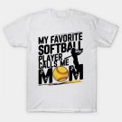 Mothers Day My Favorite Softball Player Calls Me Mom Us Flag T-Shirt