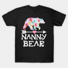 Nanny Bear Floral Happy Mothers Day T-Shirt
