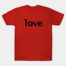 Love Minimal Typography Black Text T-Shirt Love Minimal Typography Black Text T-Shirt