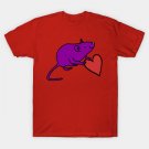 Purple Rat Holds Your Love Heart On Valentines Day T-Shirt Purple Rat Holds Your Love Heart On Valentines Day T-Shirt