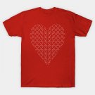 White Valentines Day Heart Line Full Of Hearts T-Shirt White Valentines Day Heart Line Full Of Hearts T-Shirt