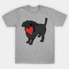 Cute Dog With Love Heart For Valentines Day T-Shirt Cute Dog With Love Heart For Valentines Day T-Shirt